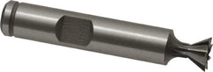 Made in USA - 3/8" Diam x 3/16" Width of Cut, 60° Included Angle, Cobalt Dovetail Cutter - 3/8" Shank Diam, 2-1/8" Overall Length, Weldon Flat, Uncoated - Exact Industrial Supply