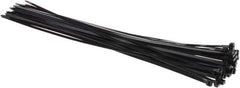 Thomas & Betts - 24.2" Long Black Nylon Standard Cable Tie - 120 Lb Tensile Strength, 1.91mm Thick, 3" Max Bundle Diam - Exact Industrial Supply