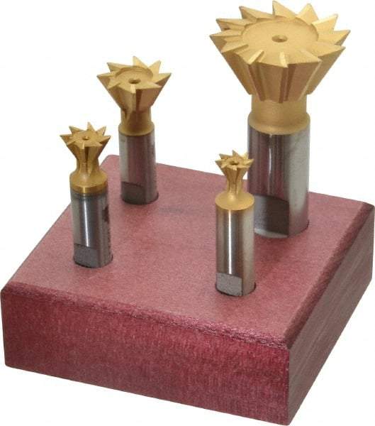 Value Collection - Dovetail Cutter Sets Included Angle: 60 Minimum Cutting Diameter (Inch): 3/8 - Exact Industrial Supply