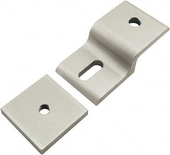 80/20 Inc. - 40mm Wide, Open Shelving Accessory/Component - Aluminum, Clear Anodized Finish, 77mm Long, Use with 40 Series & Bolt Kits 75-3422 & 13-8320 - Exact Industrial Supply