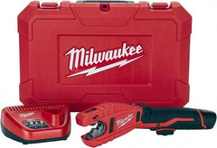 Milwaukee Tool - 3/8" to 1" Pipe Capacity, Tube Cutter - Cuts Copper, 14" OAL, 12 Volt - Exact Industrial Supply