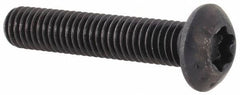 Camcar - #10-32 UNF Torx Plus Drive, Button Screw - Alloy Steel, Black Oxide Finish, Fully Threaded, 1" Length Under Head - Exact Industrial Supply
