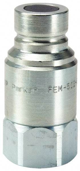 Parker - 1-1/16-12 SAE Steel Hydraulic Hose Female Straight Thread Nipple - 3,625 psi - Exact Industrial Supply