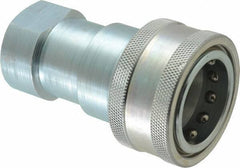 Parker - 1 NPTF Steel Hydraulic Hose Female Pipe Thread Coupler - 2,000 psi - Exact Industrial Supply
