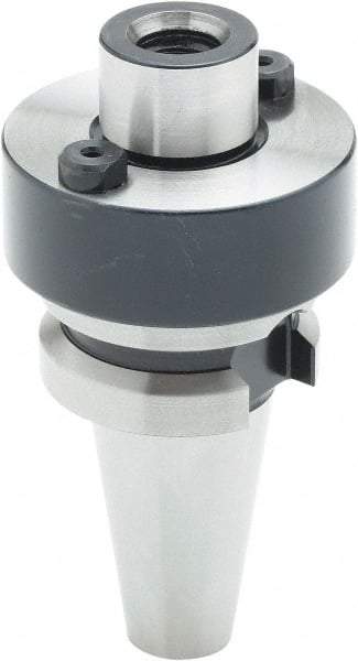 Parlec - BT30 Taper Shank 1" Pilot Diam Shell Mill Holder - 1.77" Flange to Nose End Projection, 2.38" Nose Diam, 1/2-20 Lock Screw, Through-Spindle Coolant - Exact Industrial Supply