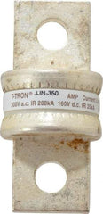 Cooper Bussmann - 160 VDC, 300 VAC, 350 Amp, Fast-Acting General Purpose Fuse - Bolt-on Mount, 2-3/4" OAL, 20 at DC, 200 at AC (RMS) kA Rating, 1" Diam - Exact Industrial Supply