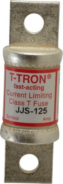 Cooper Bussmann - 600 VAC, 125 Amp, Fast-Acting General Purpose Fuse - Bolt-on Mount, 3-1/4" OAL, 200 at AC (RMS) kA Rating, 7/8" Diam - Exact Industrial Supply