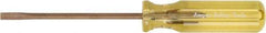 Ampco - 170mm OAL Nonsparking Slotted Screwdriver - 80mm Blade Length, Straight Shank, Acetate Handle - Exact Industrial Supply