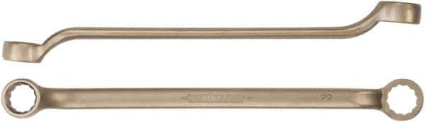 Ampco - 1-1/8" x 1-5/16" 12 Point Offset Box Wrench - Double End, 19-1/4" OAL, Aluminum Bronze - Exact Industrial Supply