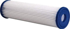 Pentair - 2-5/8" OD, 30µ, Non-Woven Polyester Pleated Cartridge Filter - 9-3/4" Long, Reduces Sediments - Exact Industrial Supply