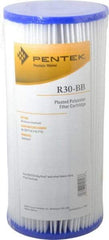 Pentair - 4-1/2" OD, 30µ, Non-Woven Polyester Pleated Cartridge Filter - 9-3/4" Long, Reduces Sediments - Exact Industrial Supply