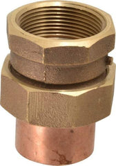 NIBCO - 1-1/2" Cast Copper Pipe Union - C x F, Pressure Fitting - Exact Industrial Supply