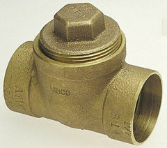 NIBCO - 3", Cast Copper Drain, Waste & Vent Pipe Test Tee - C x C x CO with Plugs - Exact Industrial Supply