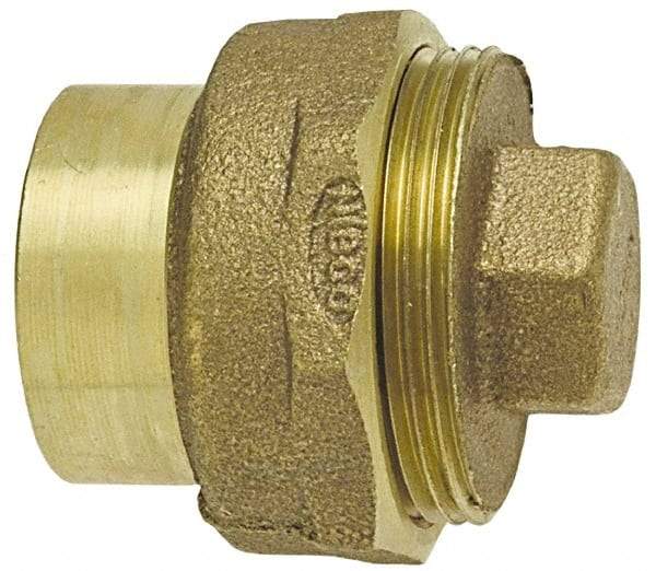 NIBCO - 4", Cast Copper Drain, Waste & Vent Pipe Cleanout - Ftg x CO with Plug - Exact Industrial Supply