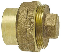 NIBCO - 3", Cast Copper Drain, Waste & Vent Pipe Cleanout - Ftg x CO with Plug - Exact Industrial Supply