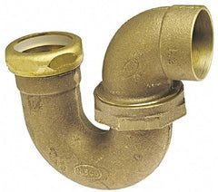 NIBCO - 2", Cast Copper Drain, Waste & Vent Pipe P Trap with Union Joint - C x SJ - Exact Industrial Supply