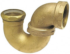 NIBCO - 2", Cast Copper Drain, Waste & Vent Pipe P Trap with Union - F x SJ - Exact Industrial Supply