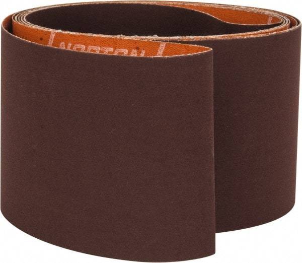 Norton - 3" Wide x 132" OAL, 36 Grit, Zirconia Alumina Abrasive Belt - Zirconia Alumina, Very Coarse, Coated, Y Weighted Cloth Backing, Series R801 - Exact Industrial Supply