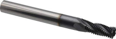 Scientific Cutting Tools - M12x1.25 Metric Fine, 0.345" Cutting Diam, 4 Flute, Solid Carbide Helical Flute Thread Mill - Internal/External Thread, 20.5mm LOC, 3-1/2" OAL, 3/8" Shank Diam - Exact Industrial Supply