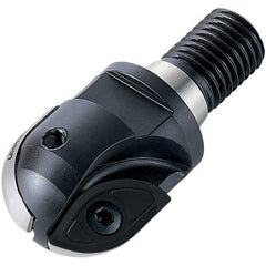 Walter - 1-1/4" Cut Diam, 0.98" Max Depth of Cut, 1.102" Shank Diam, Indexable Ball Nose End Mill - 1.58" Head Length, Modular Connection, F2339 Toolholder, XDMT 2506159 R Insert - Exact Industrial Supply