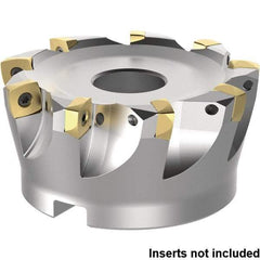 Kennametal - 5 Inserts, 12" Cutter Diam, Indexable High-Feed Face Mill - 3" High - Exact Industrial Supply