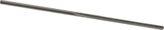 Made in USA - 0.0385" High Speed Steel 3 Flute Chucking Reamer - Straight Flute, 0.038" Straight Shank, 1/2" Flute Length, 1-1/2" OAL - Exact Industrial Supply