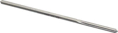 Made in USA - 0.1595" High Speed Steel 6 Flute Chucking Reamer - Straight Flute, 0.153" Straight Shank, 1-1/8" Flute Length, 4-1/2" OAL - Exact Industrial Supply