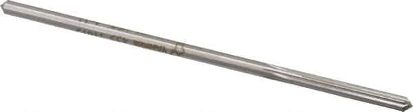 Made in USA - 0.1615" High Speed Steel 6 Flute Chucking Reamer - Straight Flute, 0.153" Straight Shank, 1-1/8" Flute Length, 4-1/2" OAL - Exact Industrial Supply