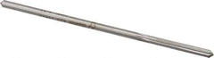 Made in USA - 0.1615" High Speed Steel 6 Flute Chucking Reamer - Straight Flute, 0.153" Straight Shank, 1-1/8" Flute Length, 4-1/2" OAL - Exact Industrial Supply