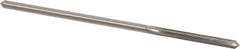 Made in USA - 0.1625" High Speed Steel 6 Flute Chucking Reamer - Straight Flute, 0.153" Straight Shank, 1-1/8" Flute Length, 4-1/2" OAL - Exact Industrial Supply