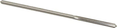 Made in USA - 0.164" High Speed Steel 6 Flute Chucking Reamer - Straight Flute, 0.153" Straight Shank, 1-1/8" Flute Length, 4-1/2" OAL - Exact Industrial Supply