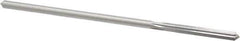 Made in USA - 0.1645" High Speed Steel 6 Flute Chucking Reamer - Straight Flute, 0.153" Straight Shank, 1-1/8" Flute Length, 4-1/2" OAL - Exact Industrial Supply