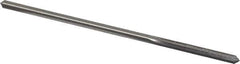 Made in USA - 0.165" High Speed Steel 6 Flute Chucking Reamer - Straight Flute, 0.153" Straight Shank, 1-1/8" Flute Length, 4-1/2" OAL - Exact Industrial Supply