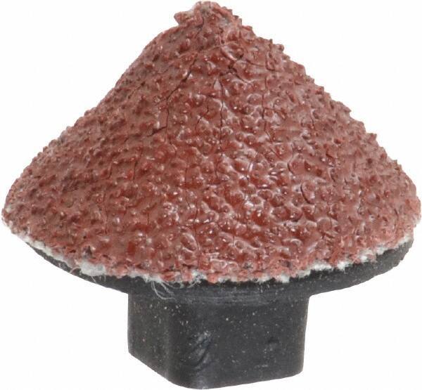 Superior Abrasives - 5/8" Diam 60 Grit 90° Included Angle Cone Center Lap - Aluminum Oxide, Medium Grade, Shank Mounted - Exact Industrial Supply