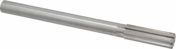 Made in USA - 0.861" High Speed Steel Chucking Reamer - Straight Flute, Straight Shank - Exact Industrial Supply