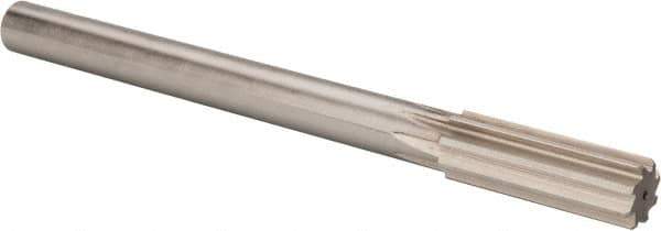 Made in USA - 0.884" High Speed Steel Chucking Reamer - Straight Flute, Straight Shank - Exact Industrial Supply