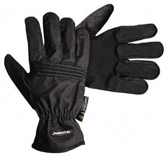 HexArmor - Size M (8), ANSI Cut Lvl A9, Puncture Lvl 3, Abrasion Lvl 5, Silicone Rubber Coated Cut & Puncture Resistant Gloves - 10.5" Long, Fully Coated Coated, SuperFabric Lining, Black, Paired - Exact Industrial Supply