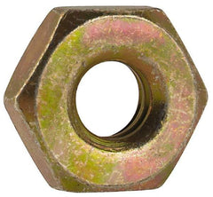 Made in USA - #10-24 UN Steel Right Hand Machine Screw Hex Nut - 3/8" Across Flats, 0.13" High, Cadmium-Plated Finish - Exact Industrial Supply