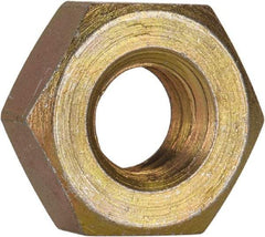 Made in USA - 5/16-18 UN Steel Right Hand Machine Screw Hex Nut - 9/16" Across Flats, 0.225" High, Cadmium-Plated Finish - Exact Industrial Supply