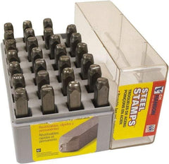 C.H. Hanson - 27 Piece, 1/16" Character Steel Stamp Set - Letters, Reverse - Exact Industrial Supply