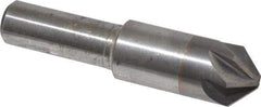 M.A. Ford - 1/2" Head Diam, 3/8" Shank Diam, 6 Flute 90° Solid Carbide Countersink - Bright Finish, 2-1/8" OAL, 0.15" Nose Diam, Single End, Straight Shank, Right Hand Cut - Exact Industrial Supply