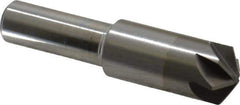 M.A. Ford - 1/2" Head Diam, 3/8" Shank Diam, 6 Flute 120° Solid Carbide Countersink - Bright Finish, 2-1/8" OAL, 0.15" Nose Diam, Single End, Straight Shank, Right Hand Cut - Exact Industrial Supply