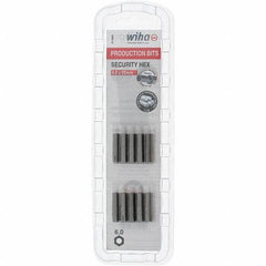 Wiha - 6mm Hex Screwdriver Bit - 1/4" Drive, 1" OAL - Exact Industrial Supply