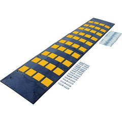 Vestil - 108" Long x 23-1/2" Wide x 1-3/8" High, Rubber Speed Hump - Yellow & Black - Exact Industrial Supply
