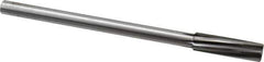 Made in USA - 9/16" Carbide-Tipped 6 Flute Chucking Reamer - Spiral Flute, 7/16" Straight Shank, 2" Flute Length, 8" OAL - Exact Industrial Supply