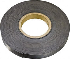 Mag-Mate - 600" Long x 3" Wide x 1/8" Thick Flexible Magnetic Strip - 42 Lb Max Pull Force, 24 Linear Ft/Lb Magnetic Pull Force, Plain Back, Dark Brown - Exact Industrial Supply