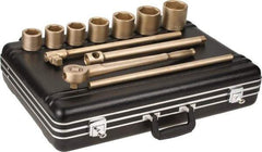 Ampco - 11 Piece 3/4" Drive Socket Set - 6 Points, 36mm to 60mm Range, Metric Measurement Standard - Exact Industrial Supply