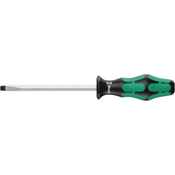 Wera - 10mm Blade Width, Slotted Screwdriver - 200mm Blade Length, Hexagon Shank, Ergonomic Handle - Exact Industrial Supply