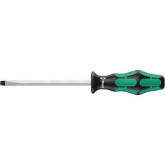 Wera - 12mm Blade Width, Slotted Screwdriver - 250mm Blade Length, Hexagon Shank, Ergonomic Handle - Exact Industrial Supply