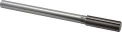 Made in USA - 25/32" Cobalt 8 Flute Chucking Reamer - Straight Flute, 5/8" Straight Shank, 2-1/2" Flute Length, 9-1/2" OAL - Exact Industrial Supply